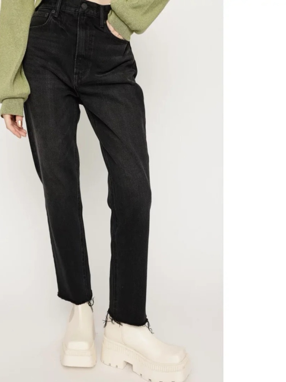 Japan brand SLY High-Rise Straight Black Women's Jeans